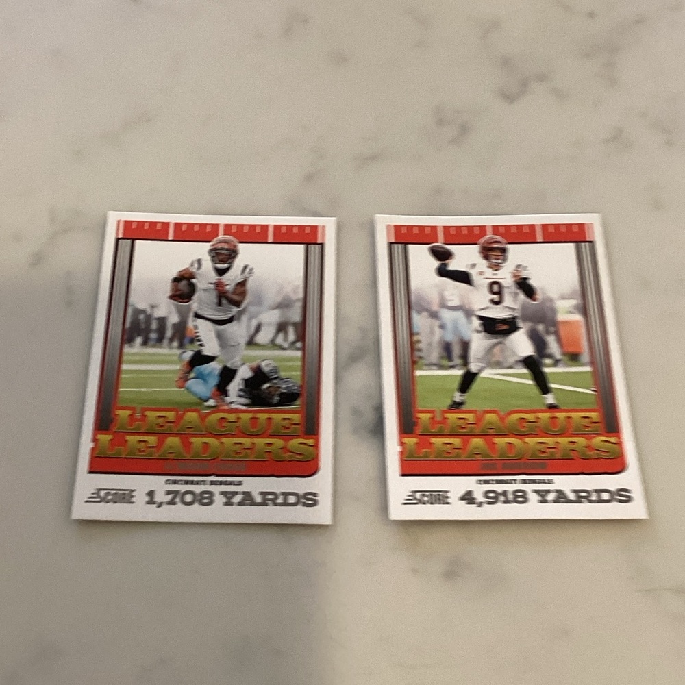Score League Leaders Football Cards